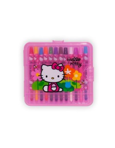 Boîte de 12 crayons gras Hello Kitty -New discount.com