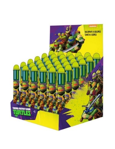 Display de 36 stylos 6 Couleurs Les Tortues Ninja - New discount.com