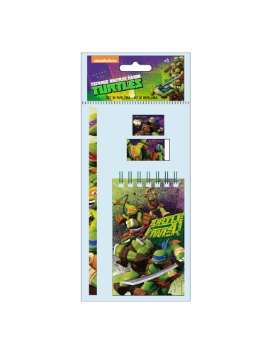 Set papeterie 4 pièces Tortues Ninja -New discount.com