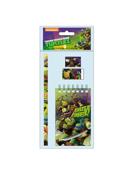 Set papeterie 4 pièces Tortues Ninja -New discount.com