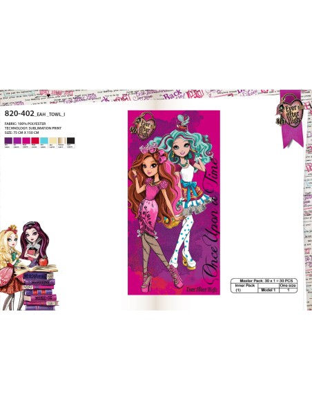 Telo mare in cotone Ever After High-820-402 - New discount.com