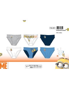 Boite de 3 slips Minions 730-851 - New discount.com