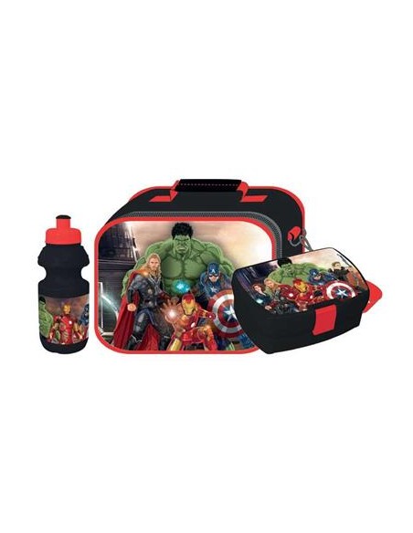 Sac isotherme Avengers avec boîte à goûter et gourde Avengers - New...