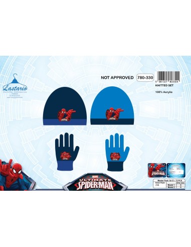 Set 2 pièces Spiderman bonnet et gants Spiderman - New discount.com