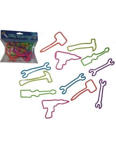 BLISTER DE 12 PCS SILLY BANDS OUTILS100% SILICONE - New discount.com
