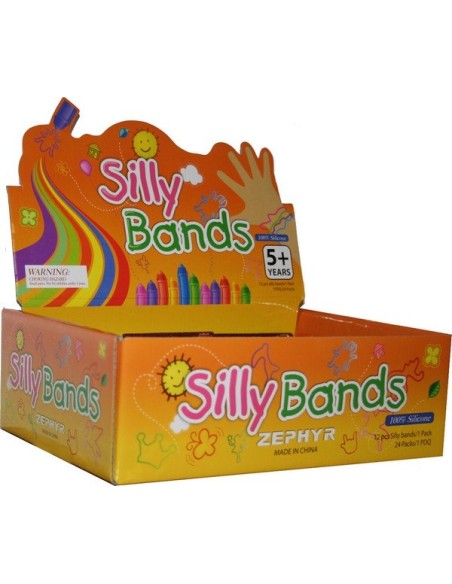 BLISTER DE 12 PCS SILLY BANDS OUTILS100% SILICONE - New discount.com