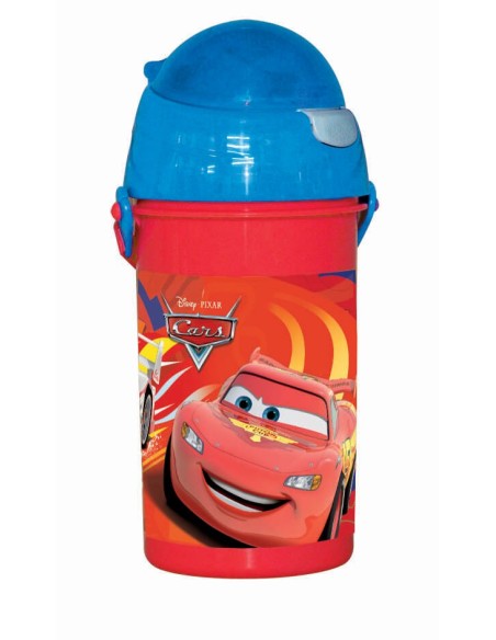 Gourde pop up Cars Disney Gourde avec une paille rétractable