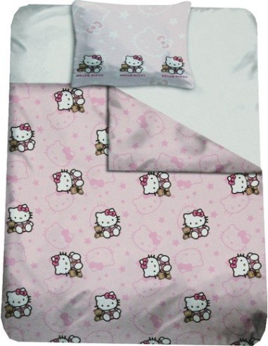 HOUSSE DE COUETTE + taie d'oreiller hello kitty 1 Housse de couette...