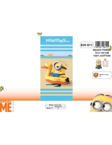 Drap de plage ou drap de bain Minions - 820-811