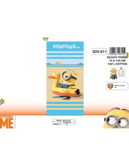 Drap de plage ou drap de bain Minions - 820-811