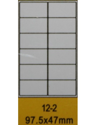 Confezione da 10 schede A4 da 12 etichette - New discount.com