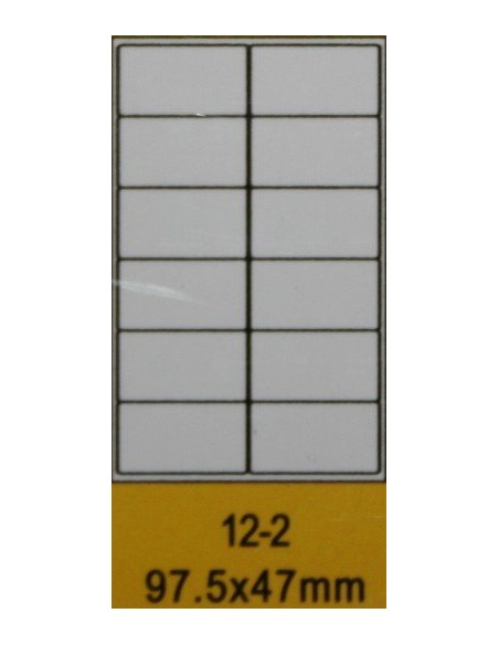 Confezione da 10 schede A4 da 12 etichette - New discount.com