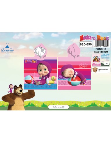 Poncho de bain à capuche Masha and Bear - 820-650