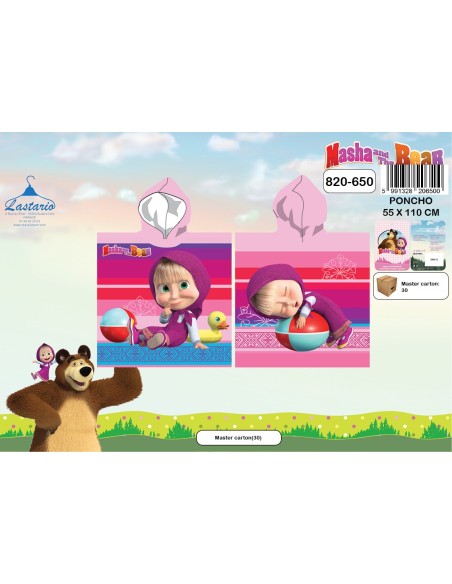 Poncho de bain à capuche Masha and Bear - 820-650