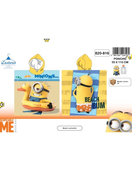 Poncho de bain à capuche Minions - 820-816