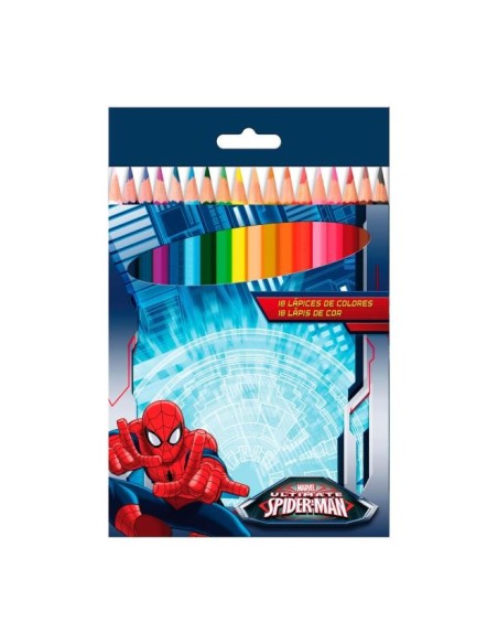 Boîte de 18 crayons de couleur Spiderman