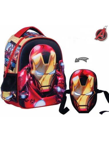 SAC A DOS 3D AVENGERS AVEC MASQUE -  IRON-MAN