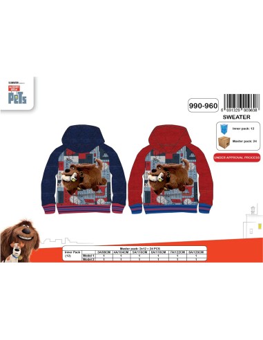 Sweat Secret Life Of Pets à capuche