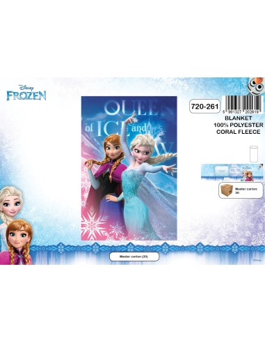 Couverture coral fleece La Reine des Neiges