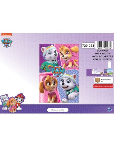 Couverture coral fleece Paw Patrol -720-253