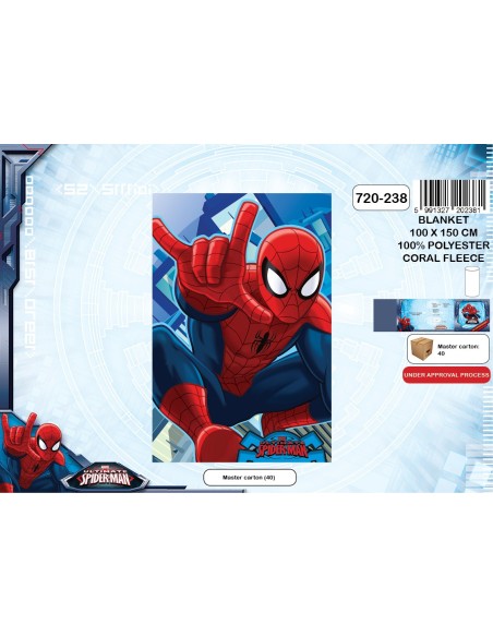 Couverture coral fleece Spiderman