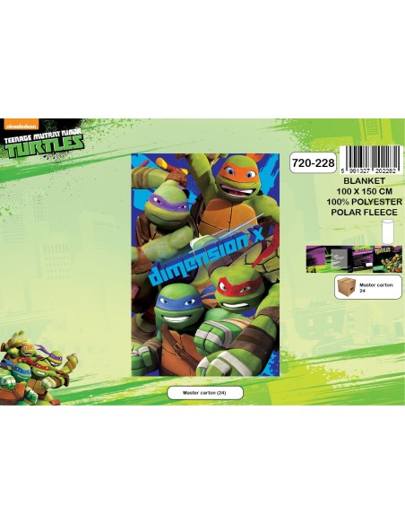 Plaid polaire Tortues Ninja - 720-228