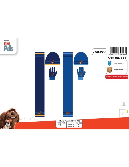 Set 3 pièces Bonnet + écharpe + gants Comme des bêtes