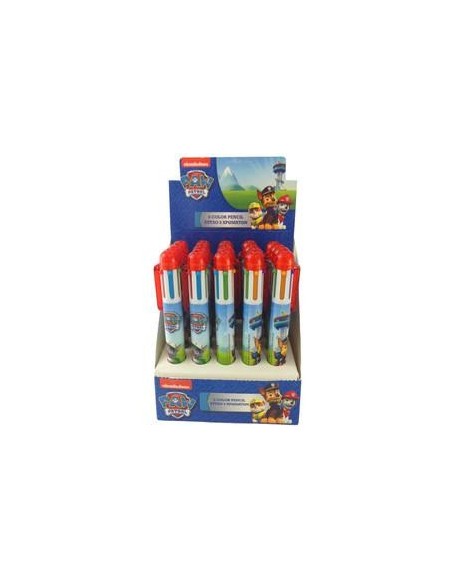 Stylo à bille 6 couleurs Pat Patrouille