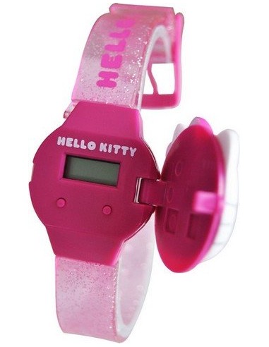 Hello Kitty pulsera digital de plástico reloj. -New discount.com