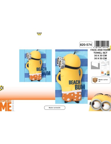 Set de 2 serviettes Minions