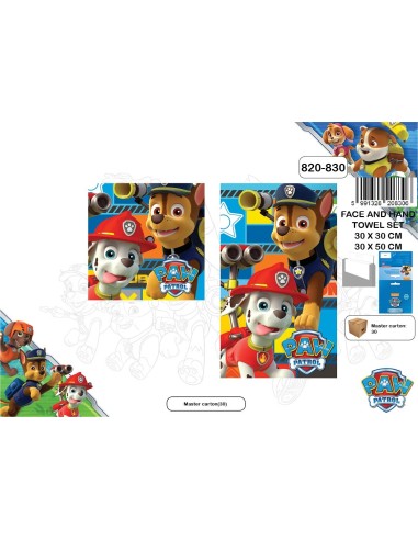 Set de 2 serviettes Paw Patrol