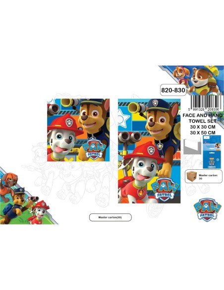 Set de 2 serviettes Paw Patrol