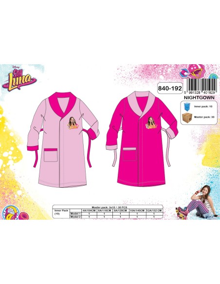 Peignoir de nuit très doux Soy Luna Disney