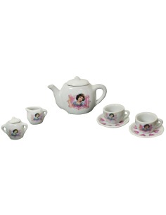 Service a thé 9 pièces Blanche Neige en porcelaine