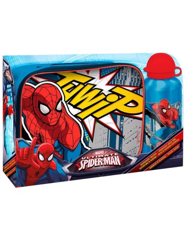 Set Spiderman sac déjeuner thermique et gourde