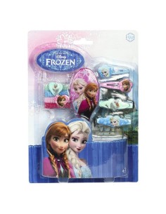 Coffret d'accessoires pour cheveux avec brosse - La Reine des Neiges