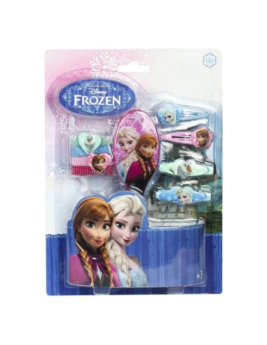 Coffret d'accessoires pour cheveux avec brosse - La Reine des Neiges