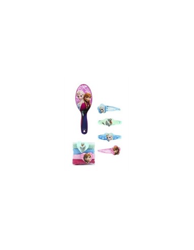 Coffret d'accessoires pour cheveux avec brosse - La Reine des Neiges