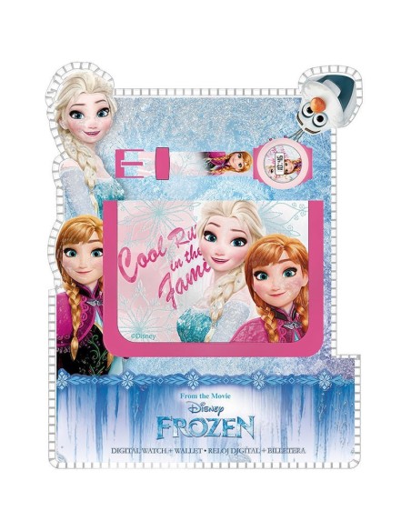 Set portefeuille + montre digitale La Reine des Neiges