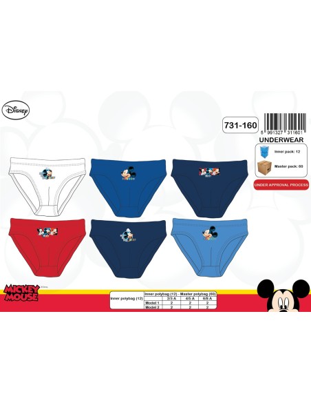 Boite de 3 slips Mickey Disney