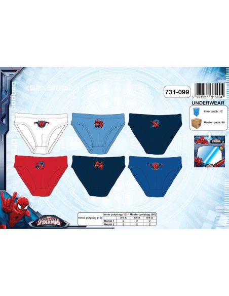 Boite de 3 Slips Spiderman