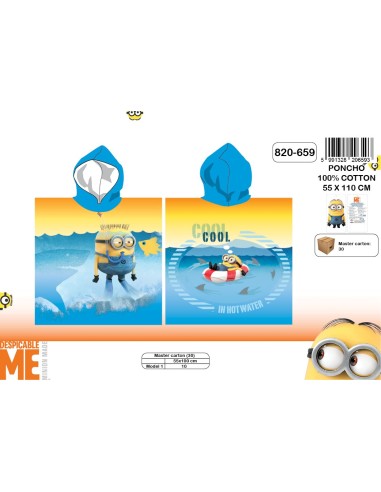 Poncho bath hooded Minions - 820-659