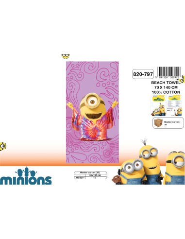 Drap de plage Minions ou drap de bain Minions  - 820-797