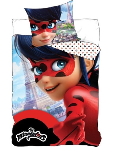 Housse de couette Miraculous avec Taie d'oreiller - New discount.com