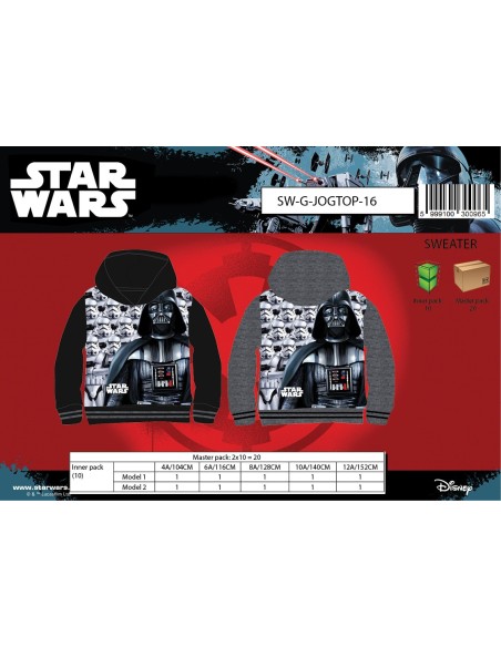 Sweat Star wars à capuche  avec 2 poches