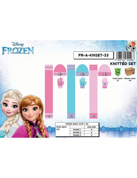 Set 3 pièces Bonnet + écharpe + gants La Reine des Neiges - New dis...
