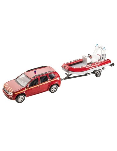VOITURE MINIATURE - DACIA+ BATEAU SÉCURITÉ FRANCE - ECHELLE 1/ 43