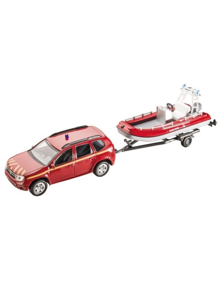 VOITURE MINIATURE - DACIA+ BATEAU SÉCURITÉ FRANCE - ECHELLE 1/ 43