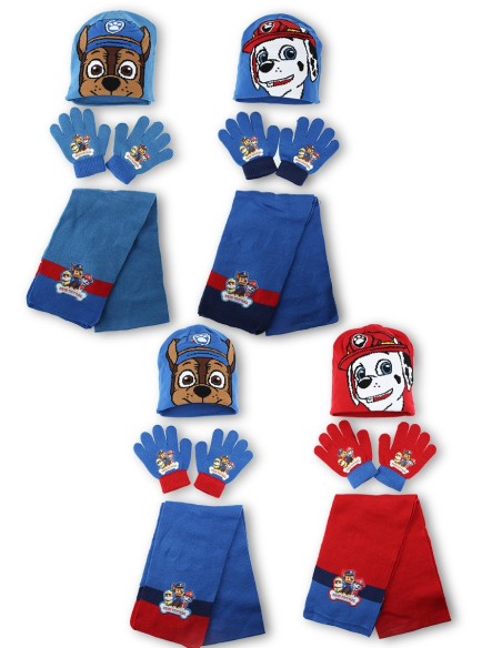 Set 3 pezzi Patrol cappello + guanti + sciarpa Paw Patrol - 780-567...