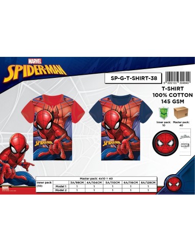 Camiseta de manga corta Spiderman. -New discount.com